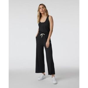 Vuori Black Sleeveless Jumpsuit with Drawstring